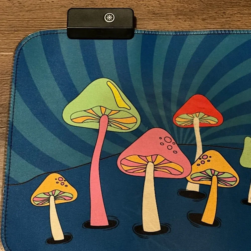 Colorful Mushroom Design Mouse Pad